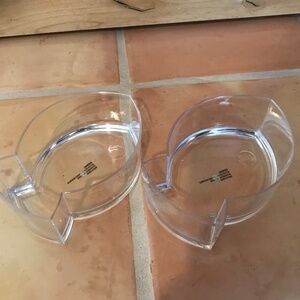Acrylic fish dishes, set of 2